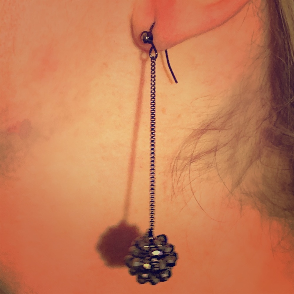 Stunning discoball pendant earrings